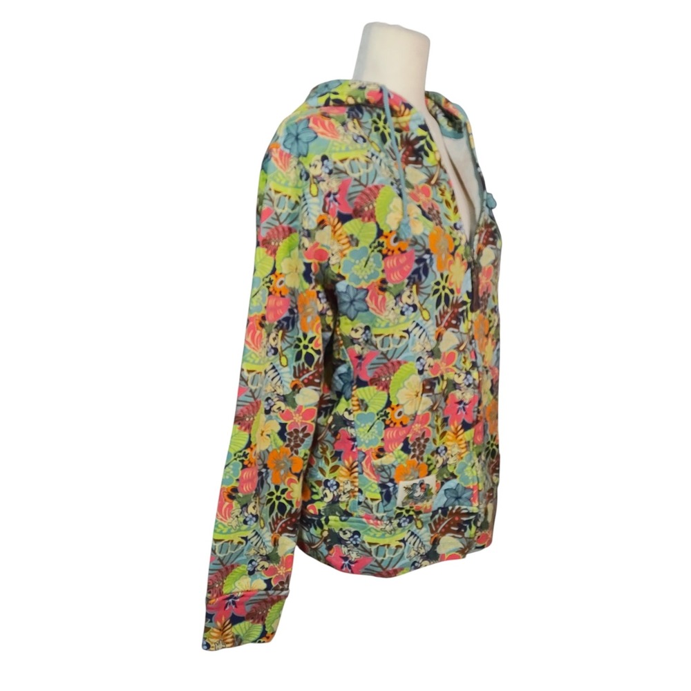 Disney World Minnie Mouse Tropical Full Hawaiian Maximalist Hula Zip Hoodie XL - Picture 2 of 11